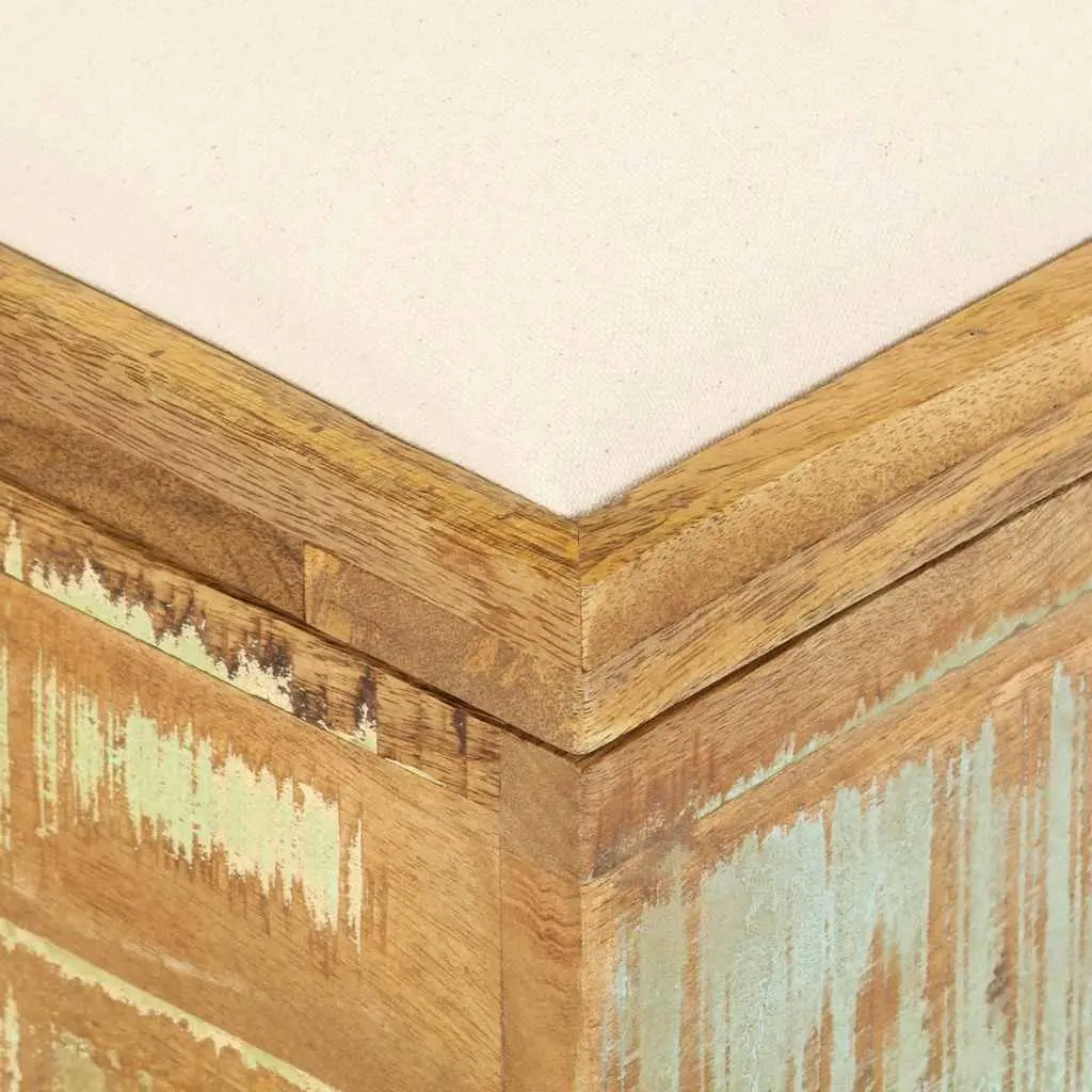 Storage Bench Solid Reclaimed Wood Retro Seating Entryway Furniture Brown