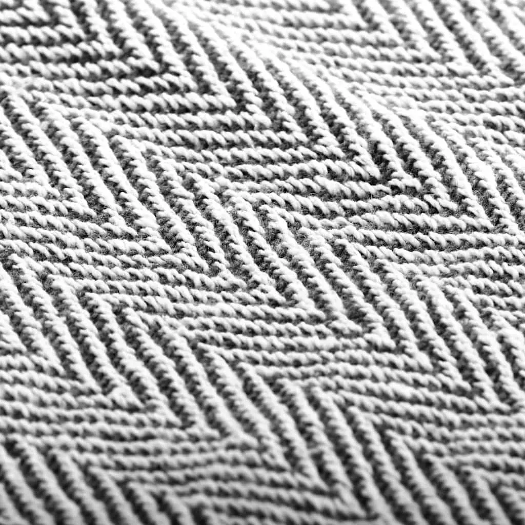 Cotton Herringbone Throw Blanket 160x210cm Navy Blue Sofa Bed Chair Cover