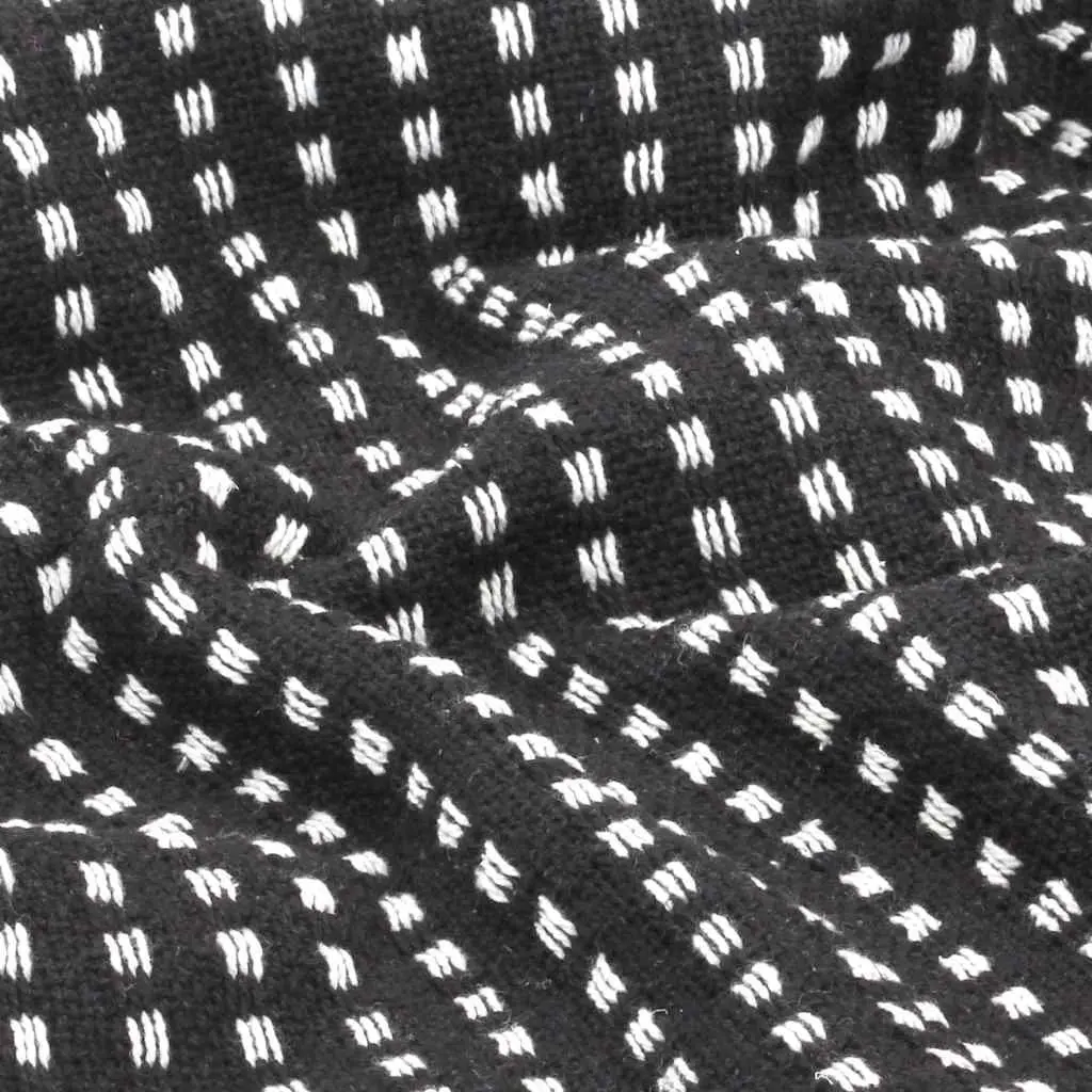 Cotton Throw Blanket Plaid 220x250 cm Black
