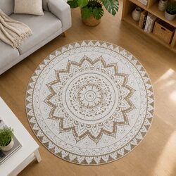 Quality Handwoven Jute Area Rug - 150cm Round
