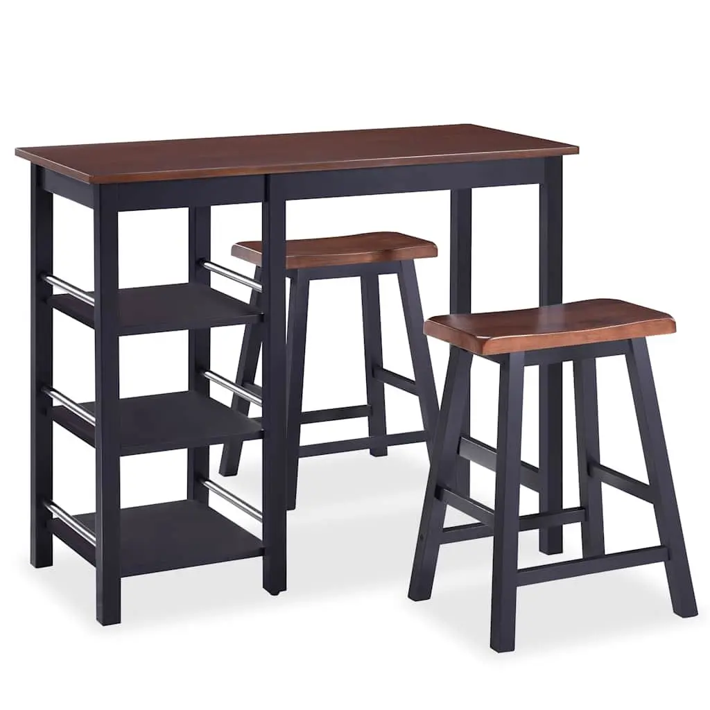 Black 3-Piece Bar Set