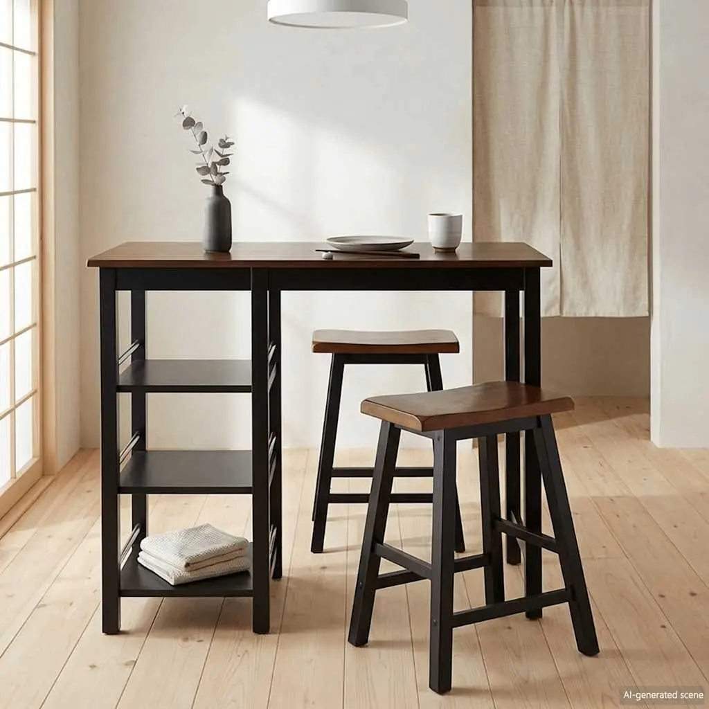 Black 3-Piece Bar Set