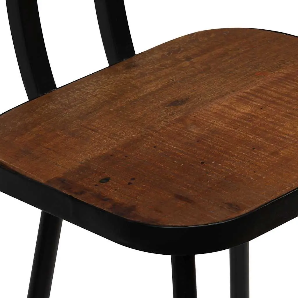 Bar Stools 4 pcs Solid Reclaimed Wood Industrial Brown