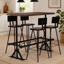Reliable and Stylish 5-Piece Bar Set Made from Reclaimed Wood