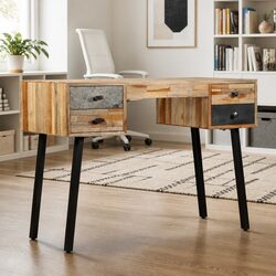 Writing Desk 110x50x76 cm Solid Reclaimed Teak Home Office Study Table