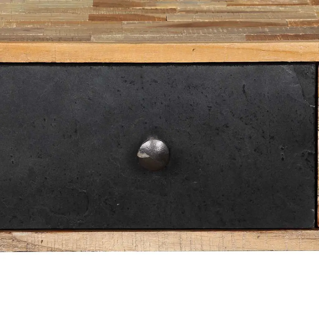 Console Table Vintage Style 120x30x76cm Solid Reclaimed Teak Multicolour with Four Drawers