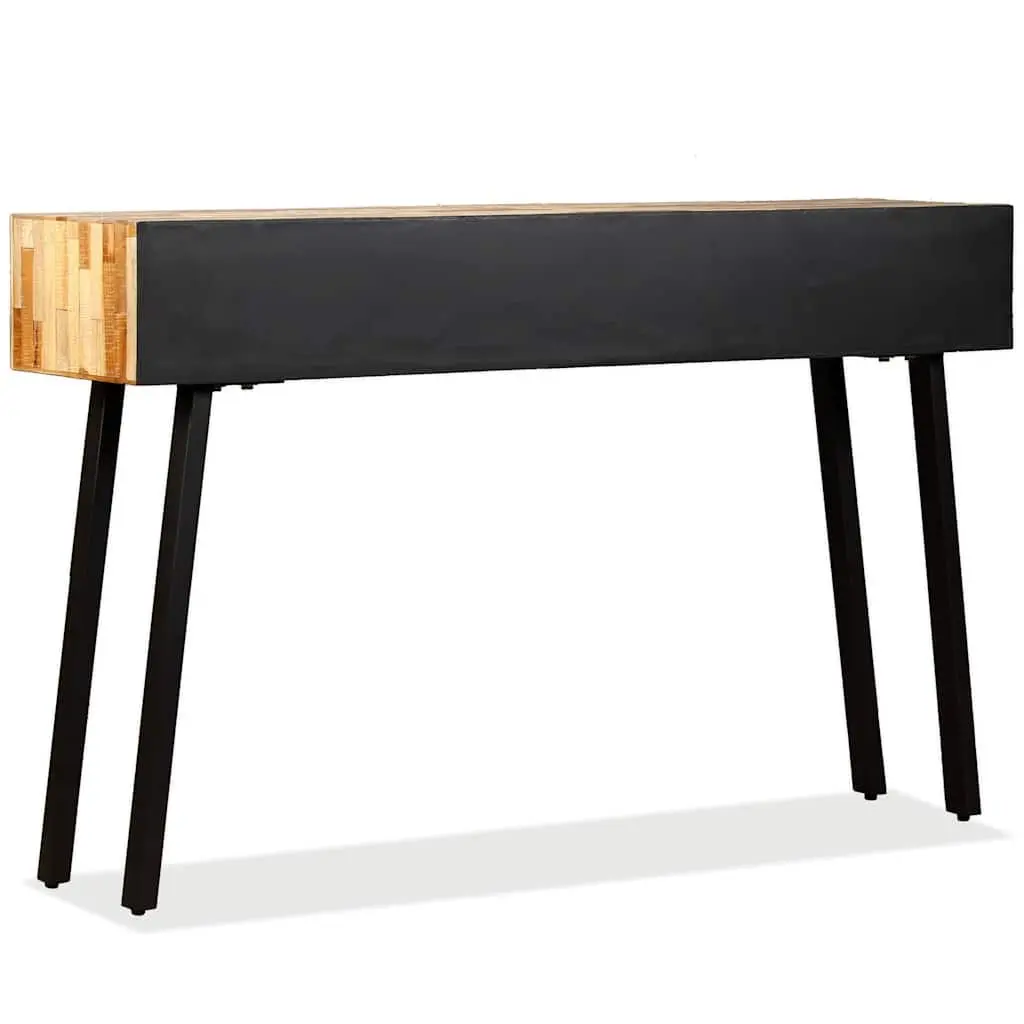 Console Table Vintage Style 120x30x76cm Solid Reclaimed Teak Multicolour with Four Drawers