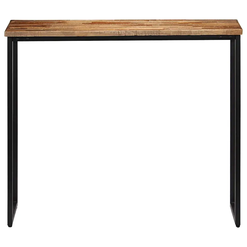 Solid Teak Console Table with Steel Support