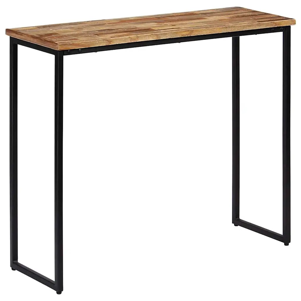 Solid Teak Console Table with Steel Support