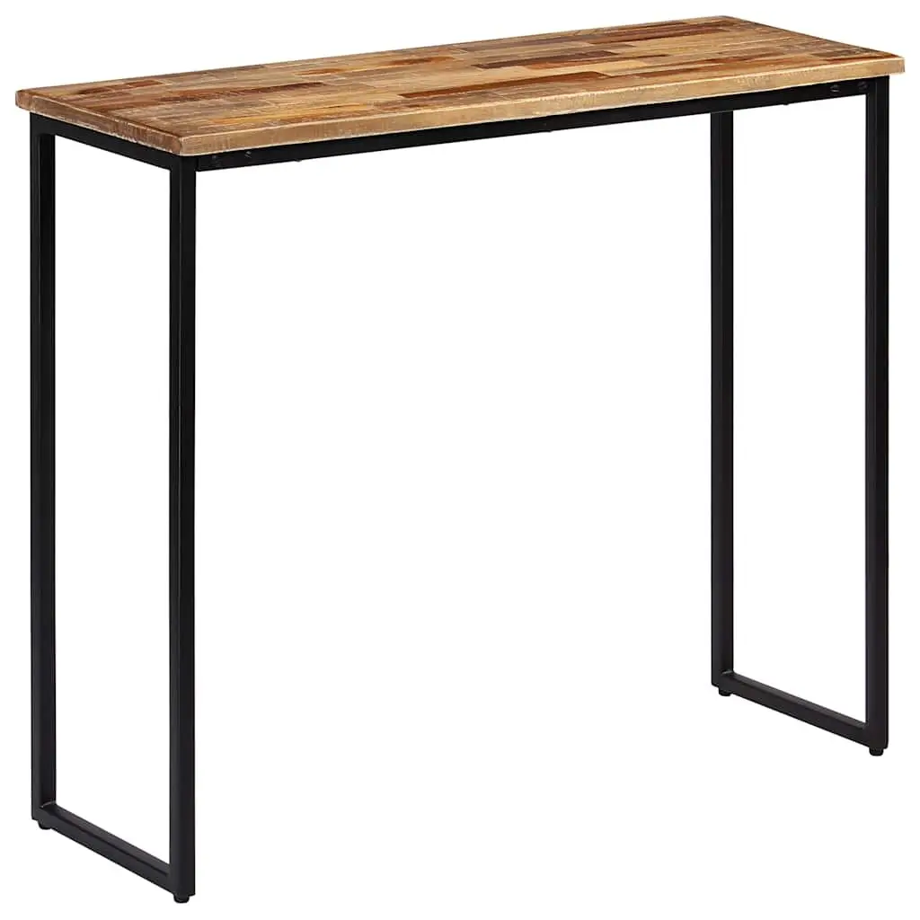 Solid Teak Console Table with Steel Support