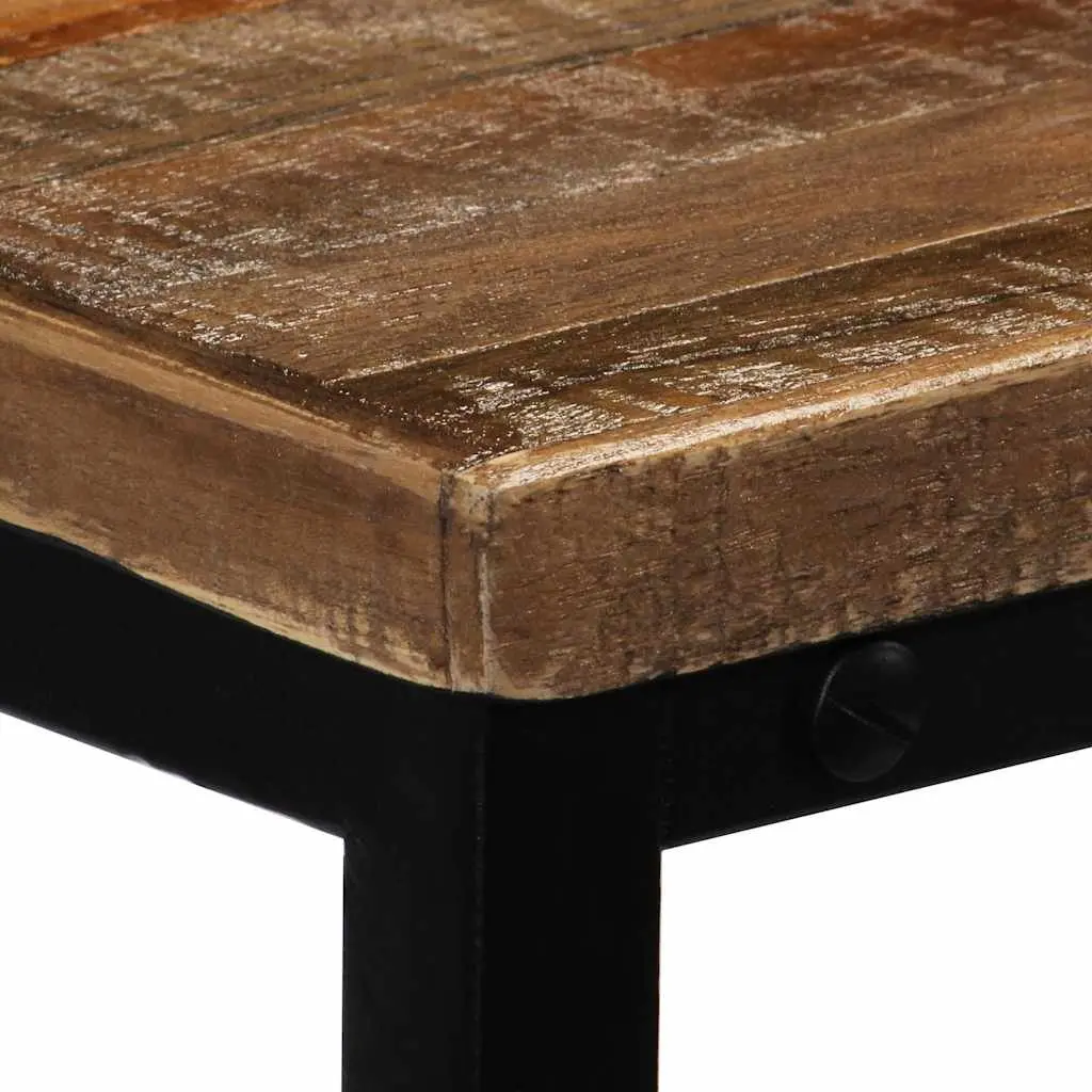 Solid Teak Console Table with Steel Support