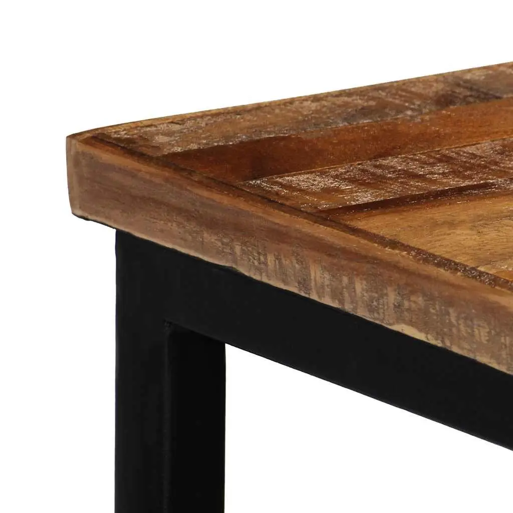 Solid Teak Console Table with Steel Support