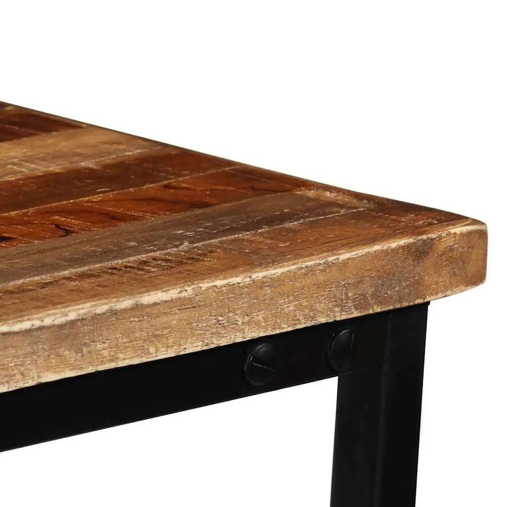 Solid Teak Console Table with Steel Support