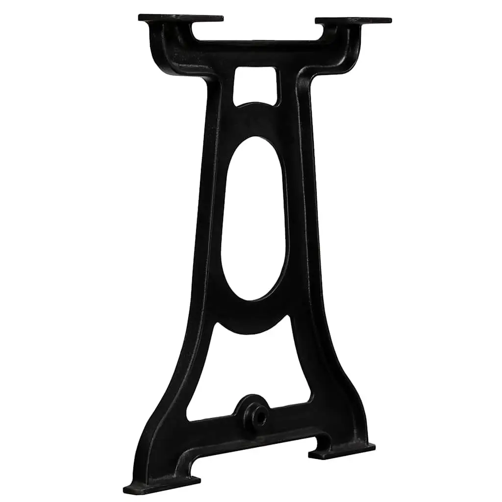 Cast Iron Y-Frame Table Legs Industrial Dining Table Support Base Black 2 pcs