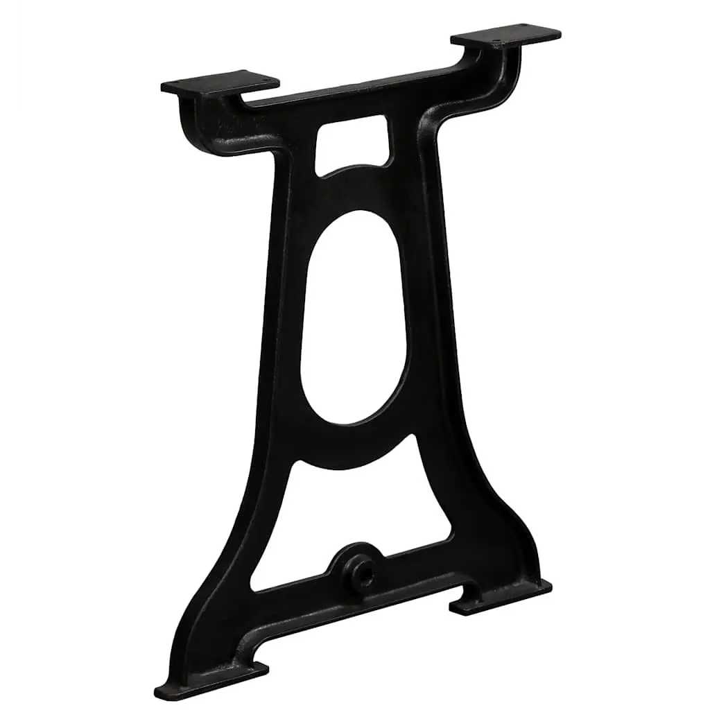 Cast Iron Y-Frame Table Legs Industrial Dining Table Support Base Black 2 pcs