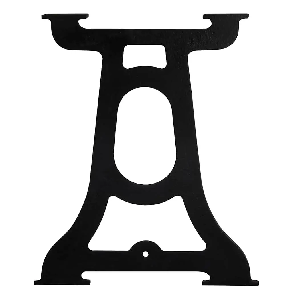 Cast Iron Y-Frame Table Legs Industrial Dining Table Support Base Black 2 pcs