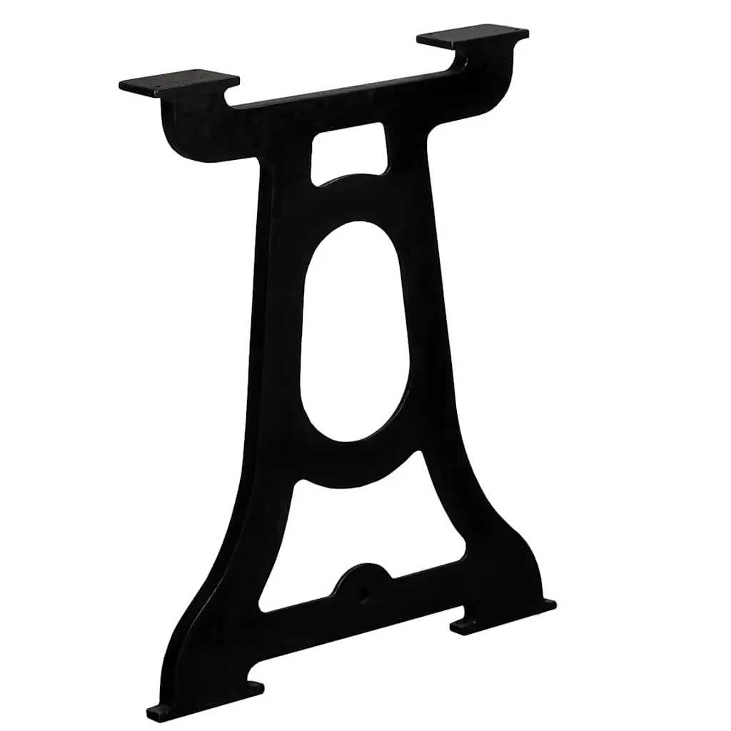 Cast Iron Y-Frame Table Legs Industrial Dining Table Support Base Black 2 pcs