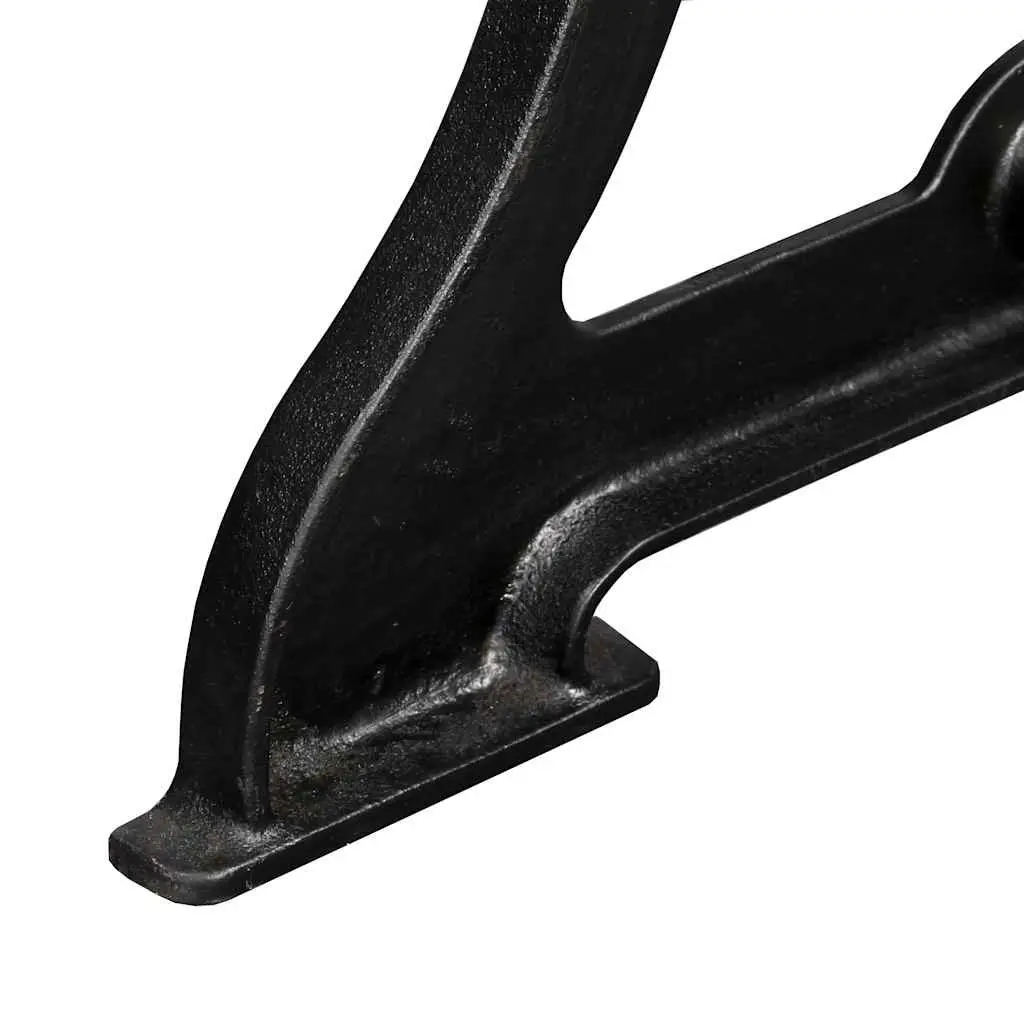 Cast Iron Y-Frame Table Legs Industrial Dining Table Support Base Black 2 pcs