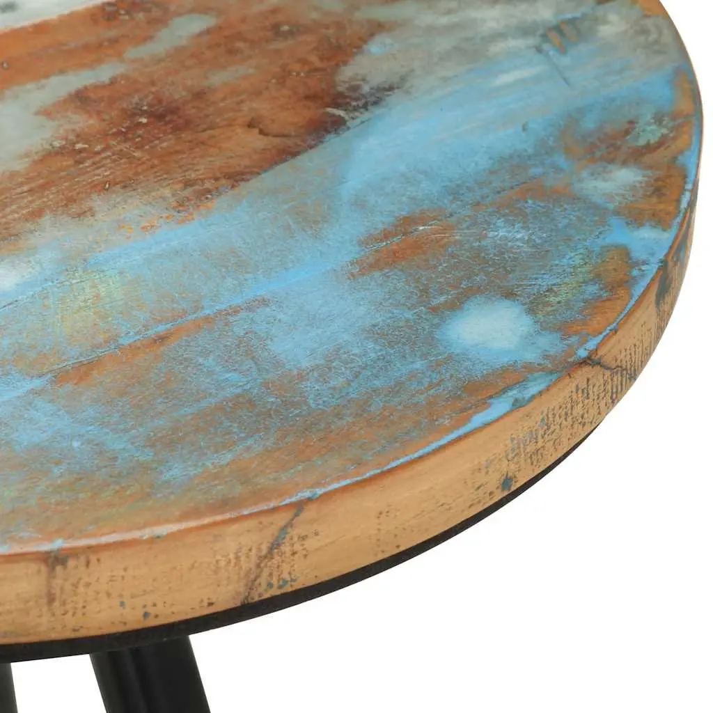Bar Stools 4 Piece Set Solid Reclaimed Wood Industrial Style Brown