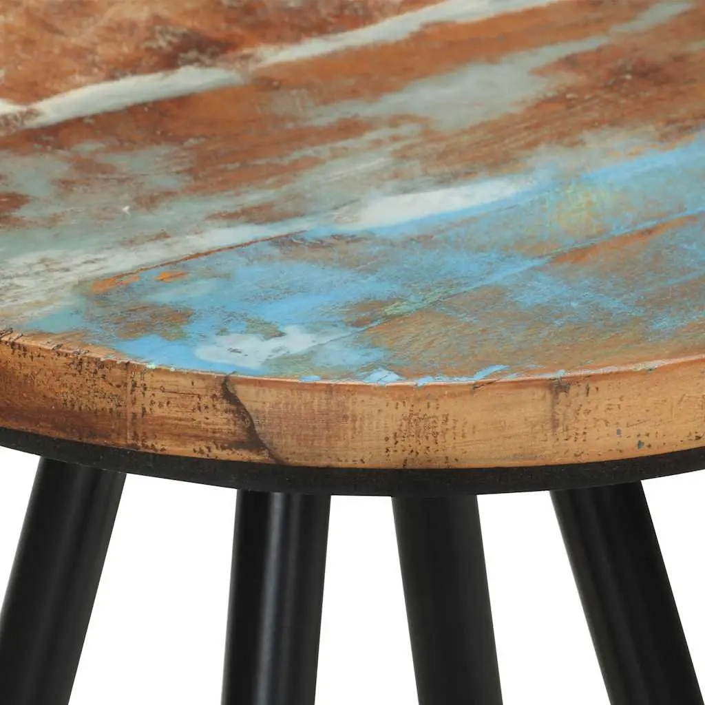 Bar Stools 4 Piece Set Solid Reclaimed Wood Industrial Style Brown