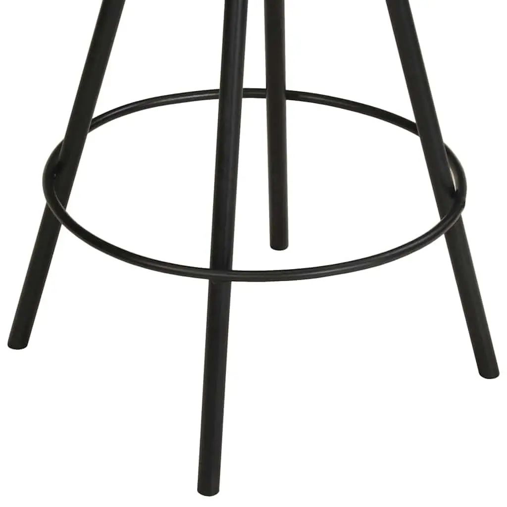 Bar Stools Set of 4 Industrial Style Leather Canvas Upholstered Dining