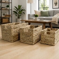 Reliable 3-Piece Woven Storage Baskets for Your Home