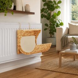 Cozy Cat Bed with Water Hyacinth and Metal Frame for Value