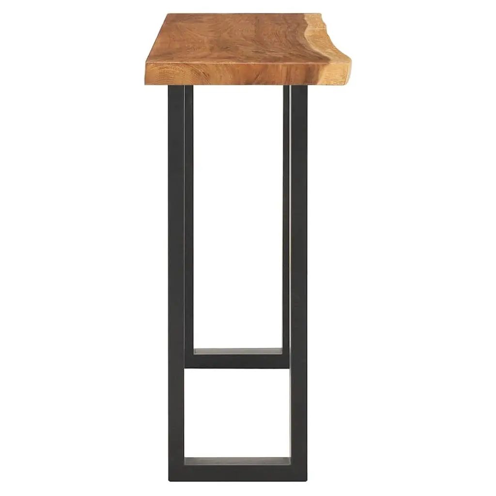 Solid Suar Wood Console Table with Unique Finish 110x35x75 cm