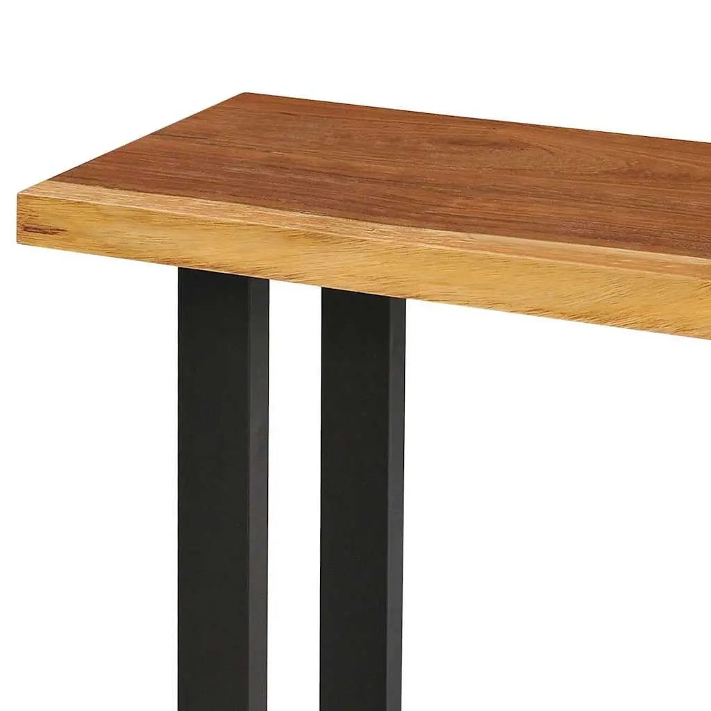 Solid Suar Wood Console Table with Unique Finish 110x35x75 cm