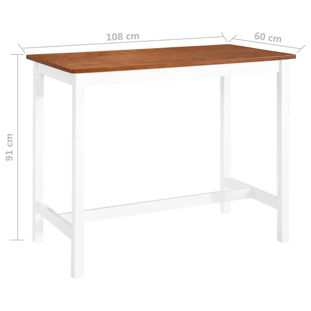Bar Table with Solid Wood Construction