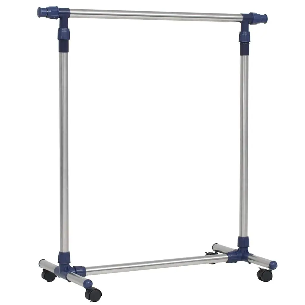 Adjustable Clothes Rack Garment Storage Organiser 165 x 44 x 150 cm Silver