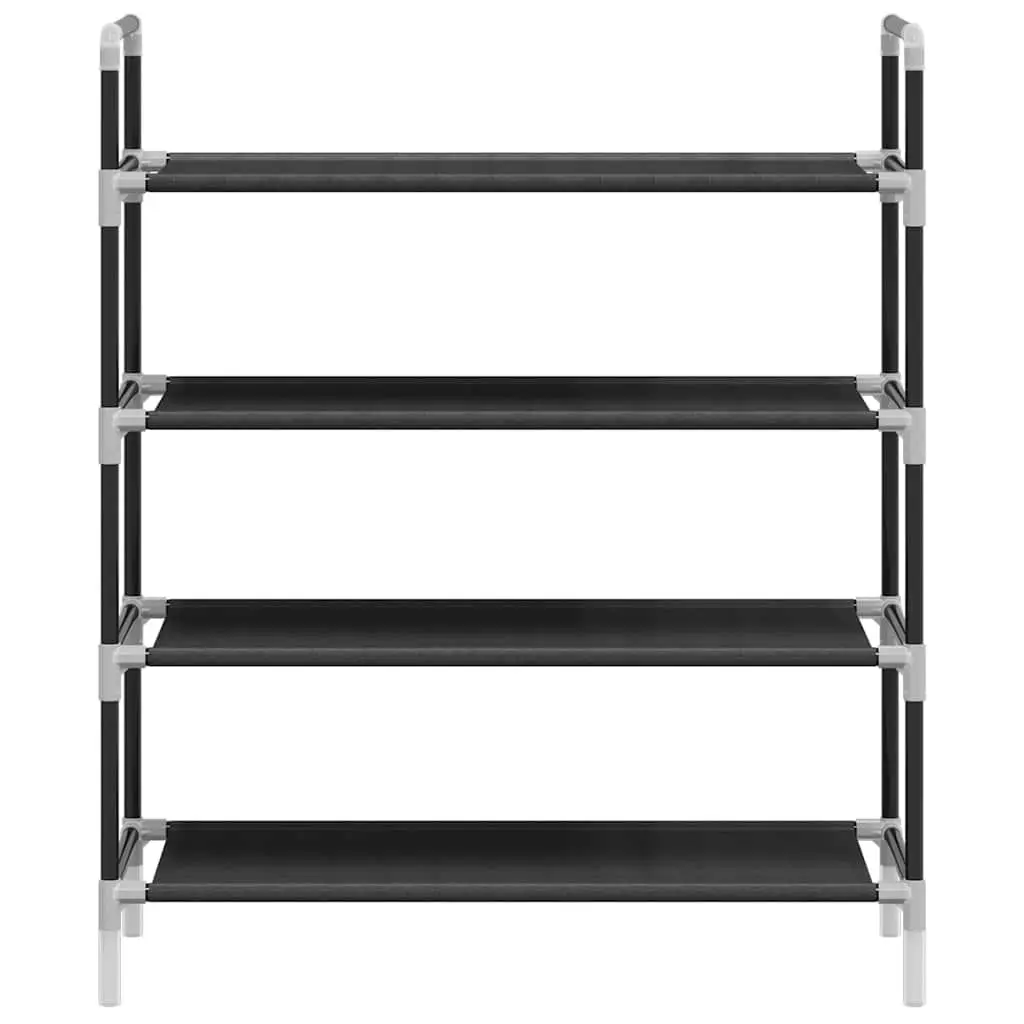 Shoe Rack Organiser 4 Shelf Storage Non-woven Fabric Black
