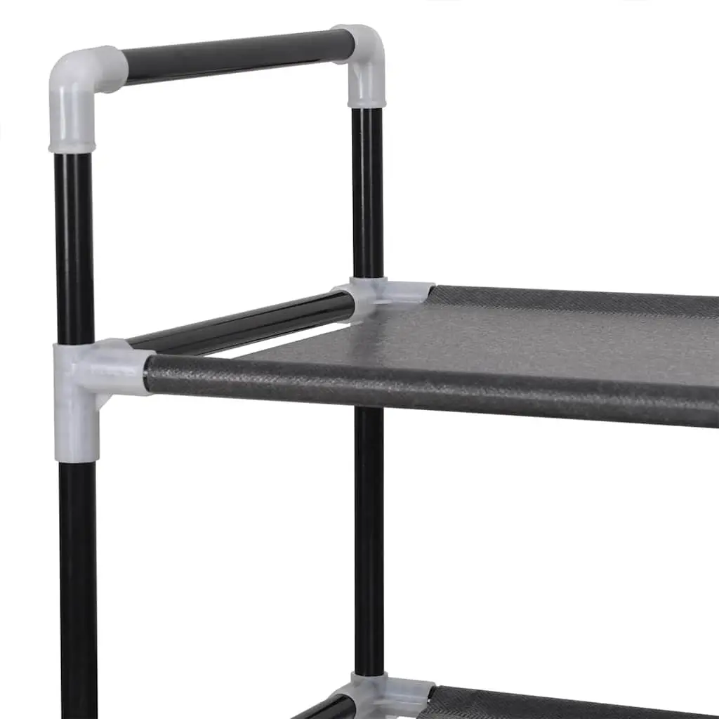 Shoe Rack Organiser 4 Shelf Storage Non-woven Fabric Black
