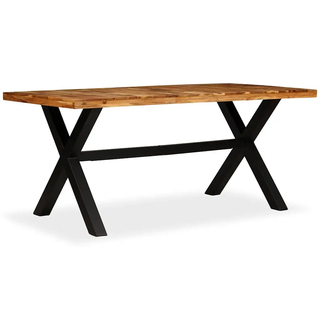 Dining Table Solid Acacia Mango Wood 180x90x76 cm Brown Kitchen Room Furniture