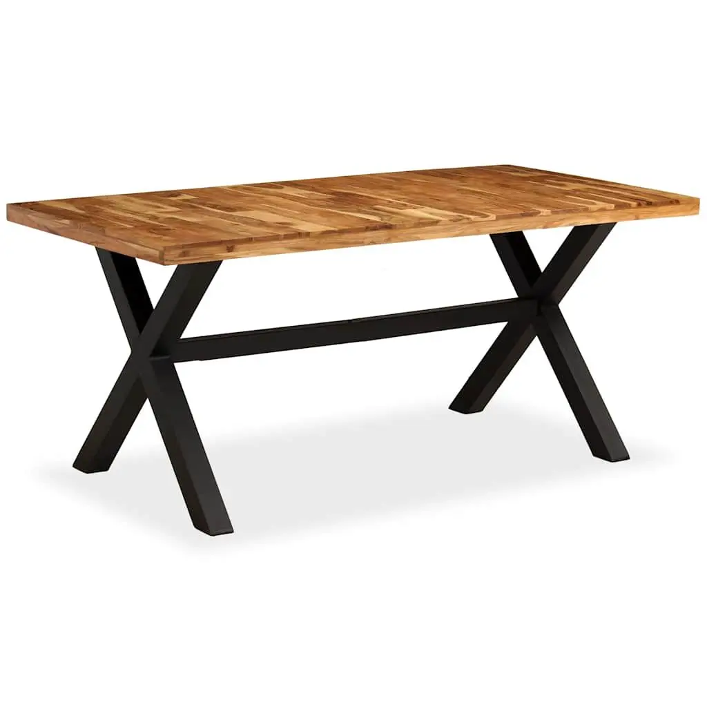 Dining Table Solid Acacia Mango Wood 180x90x76 cm Brown Kitchen Room Furniture