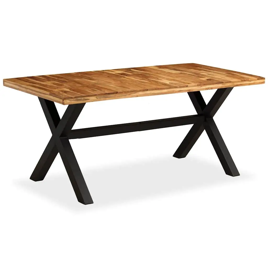 Dining Table Solid Acacia Mango Wood 180x90x76 cm Brown Kitchen Room Furniture