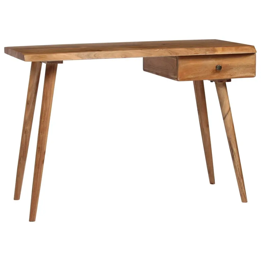 Solid Acacia Wood Writing Desk Rustic Live Edge Computer Table Home Office
