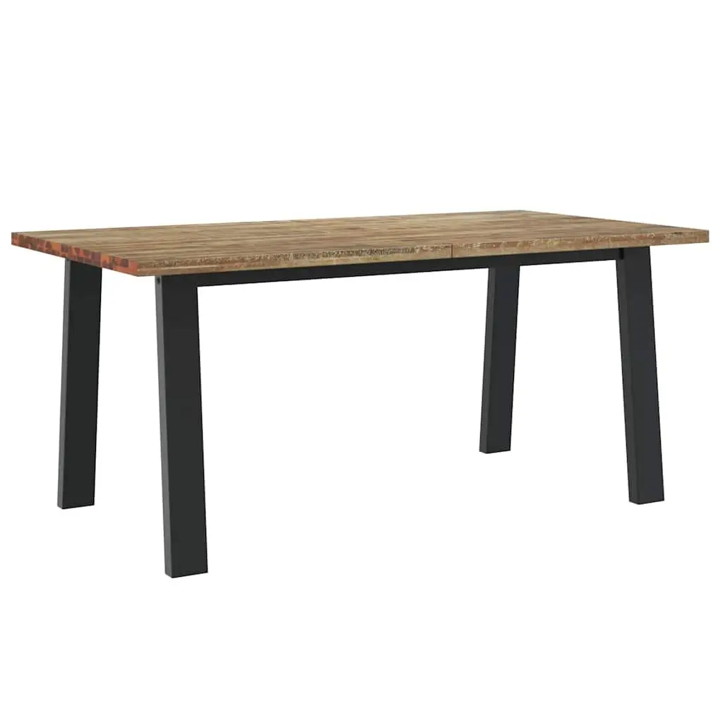 Dining Table Solid Acacia Wood 170x90x75 cm Industrial Style Brown