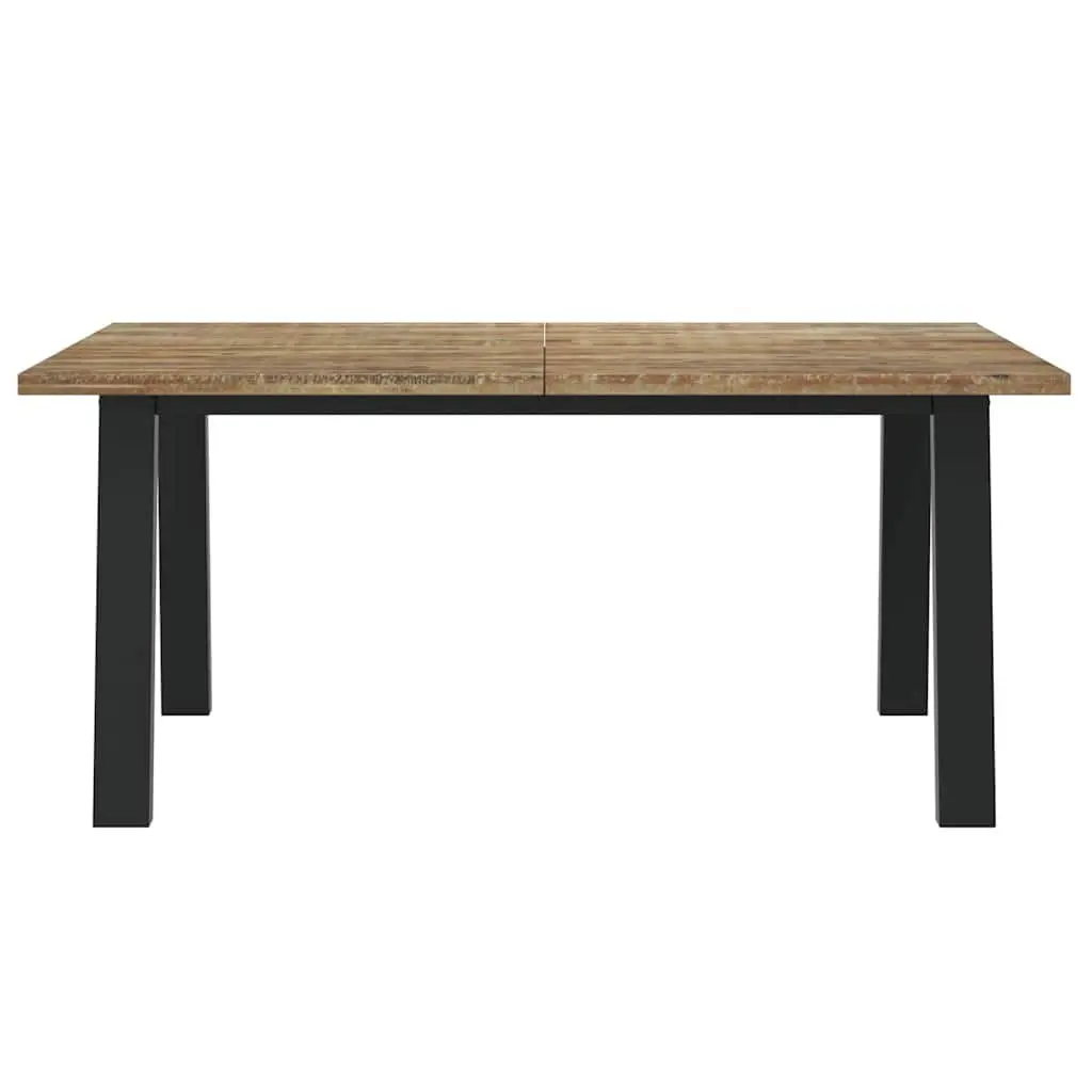 Dining Table Solid Acacia Wood 170x90x75 cm Industrial Style Brown