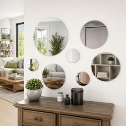 Affordable 7-Piece Round Mirror Set for Home Decor