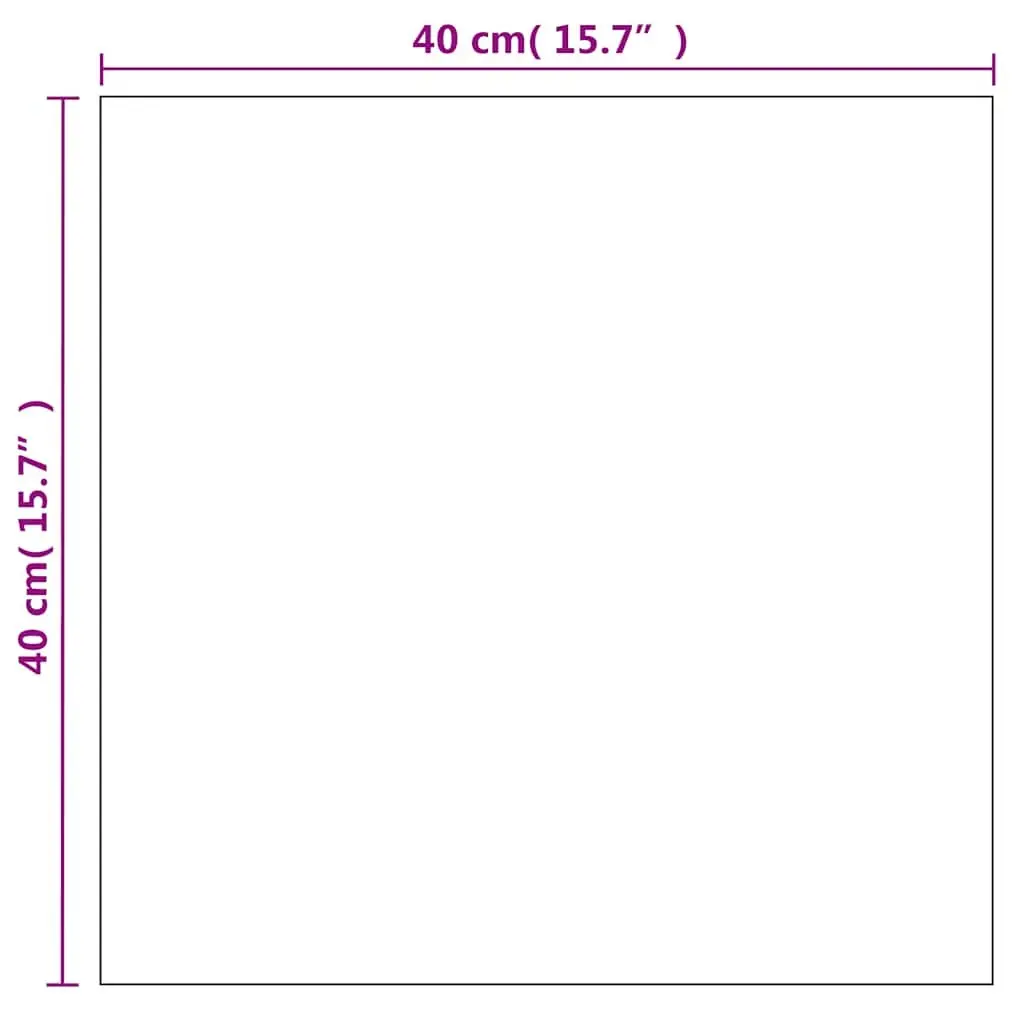 Square Wall Mirror 40x40 cm Glass Decor Silver for Bedroom Living Room Dressing Room