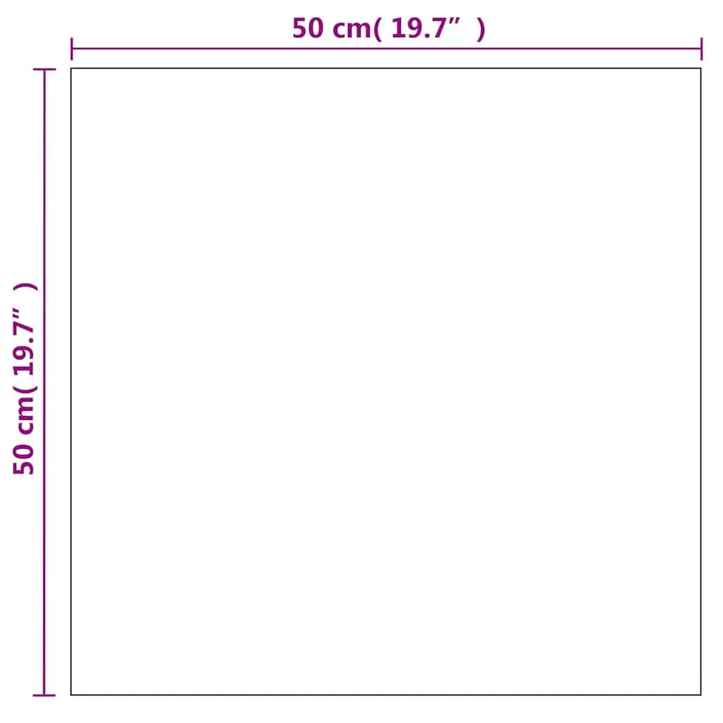 Wall Mirror Square 50x50 cm Silver for Bedroom Living Room Home Decor