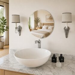 Practical and Stylish 40cm Round Wall Mirror