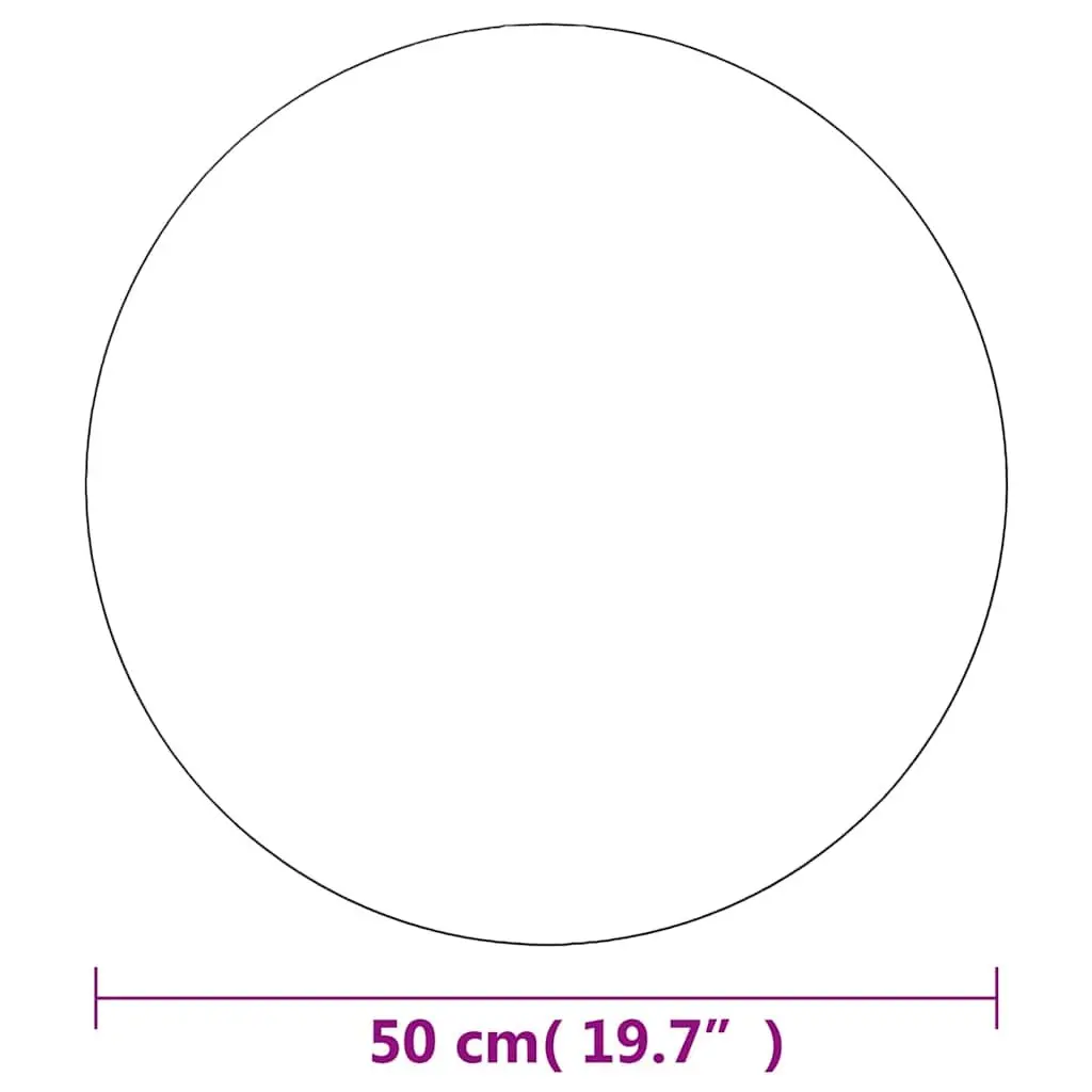 Round Wall Mirror 50cm Diameter Silver Modern Minimalist Home Decor