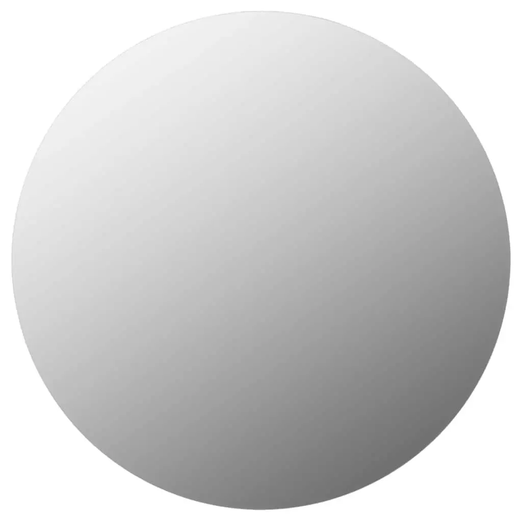 Round Wall Mirror 60cm Reflective Silver Home Bedroom Living Room Decor