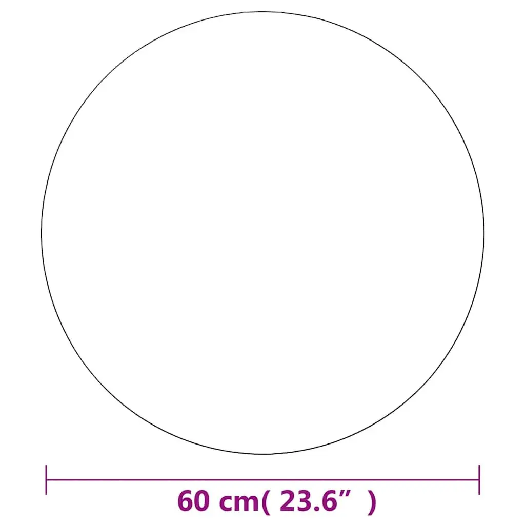 Round Wall Mirror 60cm Reflective Silver Home Bedroom Living Room Decor