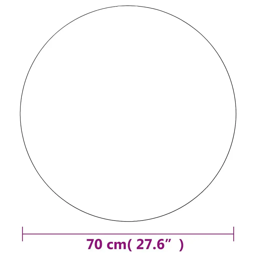 Round Wall Mirror 70cm Silver Home Decor