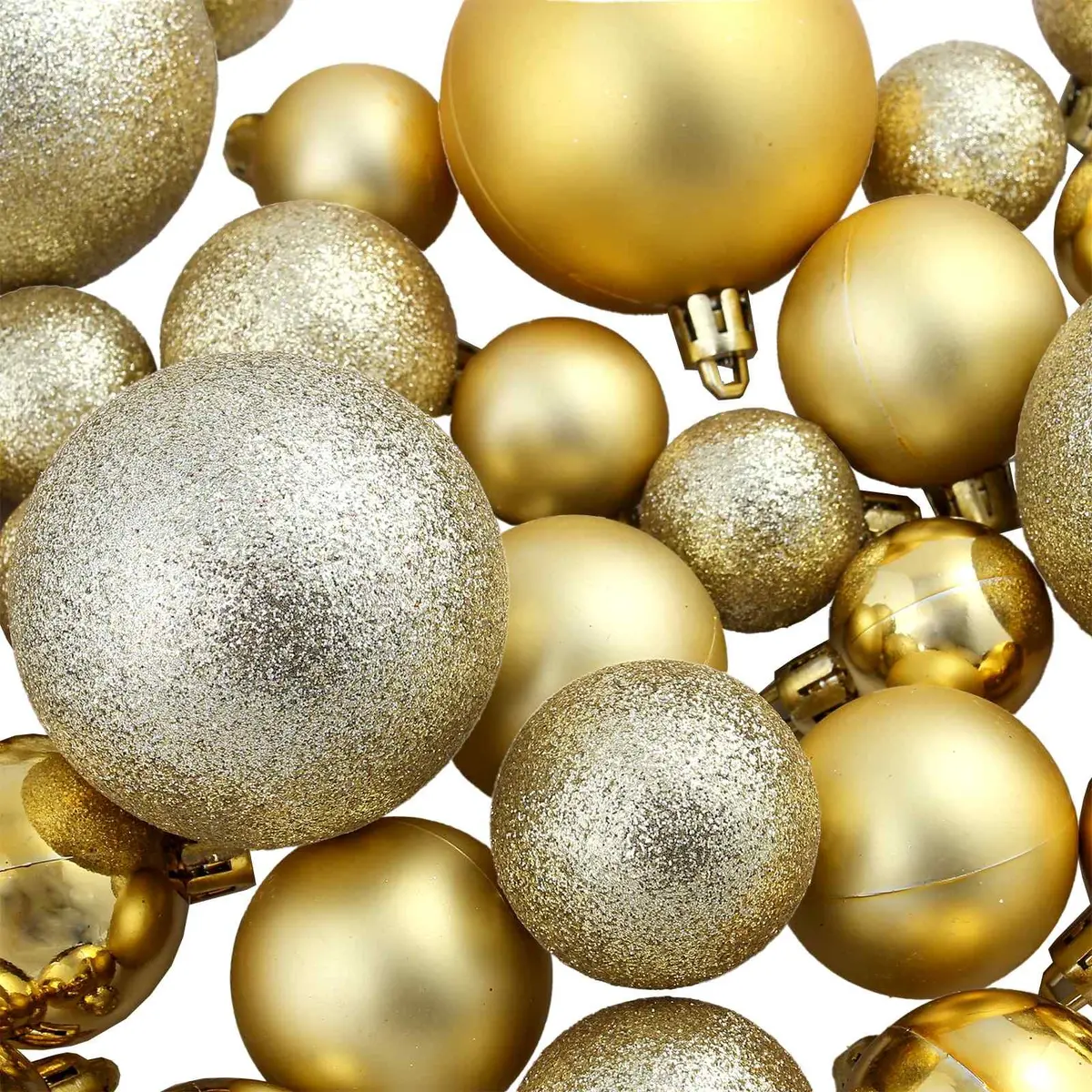 Christmas Ball Ornament Set Shatterproof Decoration 3cm 4cm 6cm Gold