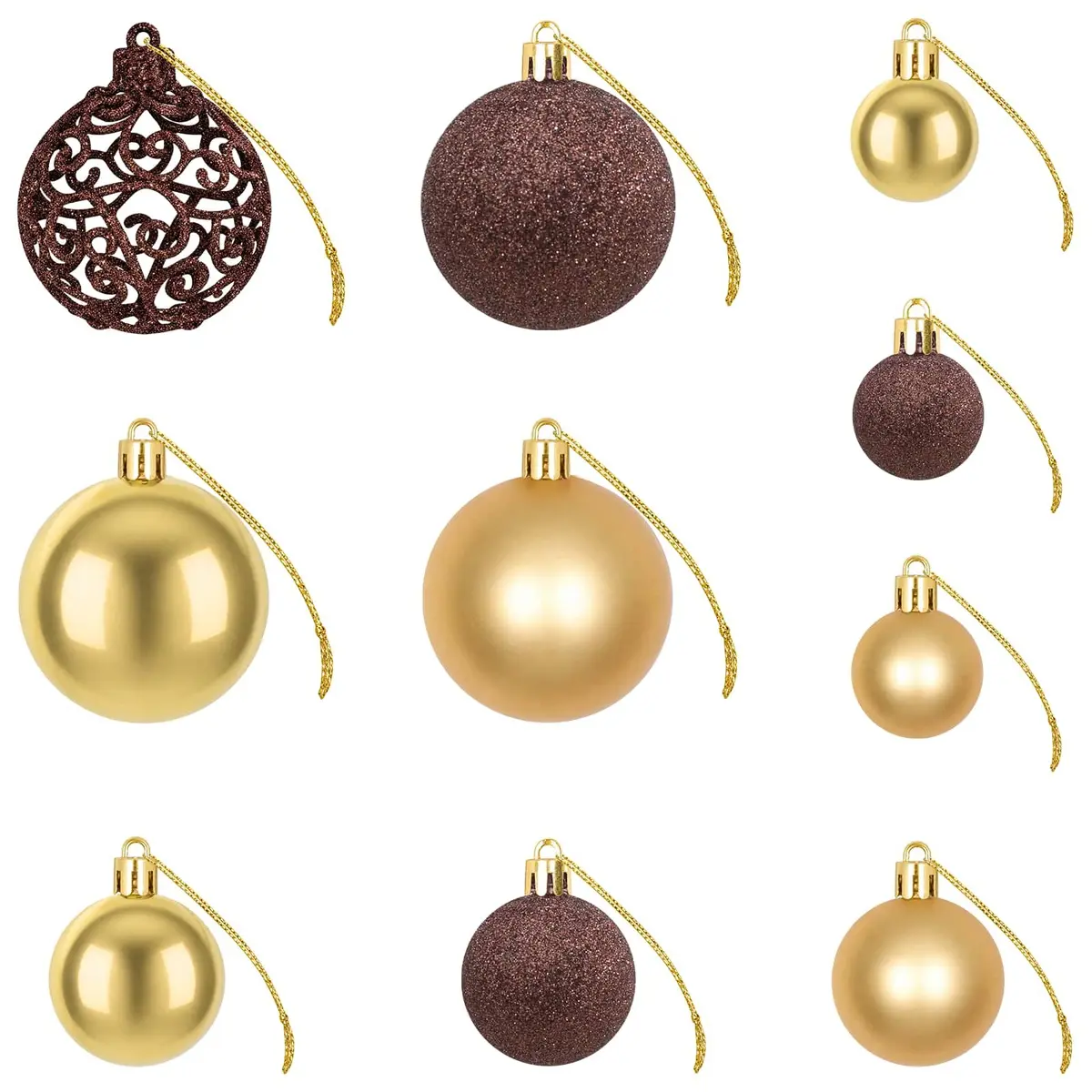 Christmas Ball Ornaments Set 100 Piece 3cm 4cm 6cm Multicolour Shatterproof