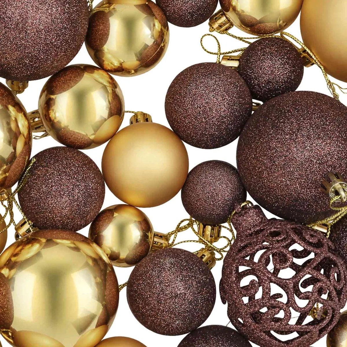 Christmas Ball Ornaments Set 100 Piece 3cm 4cm 6cm Multicolour Shatterproof